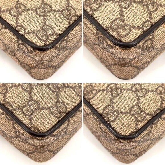 Authentic Gucci GG Supreme Sherry Ophidia Crossbody Web Canvas Messenger Bag Tan - Picture 6 of 10